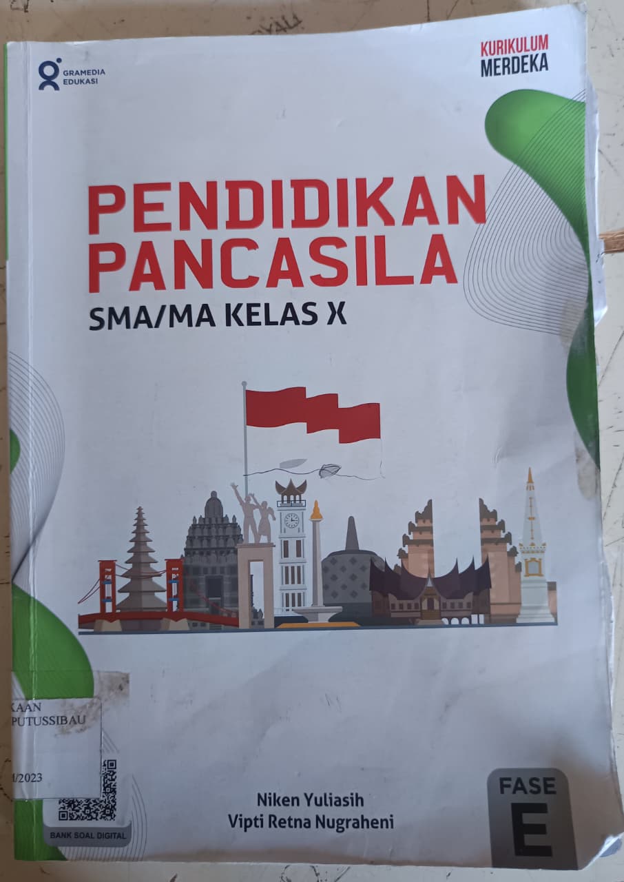 Sampul Buku Pendidikan Pancasila (X)